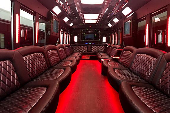 party bus with tvs